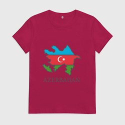 Футболка хлопковая женская Map Azerbaijan, цвет: маджента