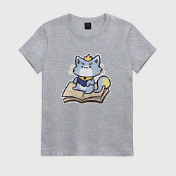 Футболка хлопковая женская The Magical Cat Yuumi, цвет: меланж