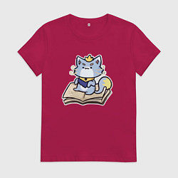 Футболка хлопковая женская The Magical Cat Yuumi, цвет: маджента