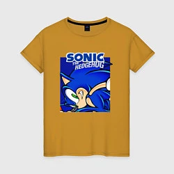 Футболка хлопковая женская Sonic Adventure Sonic, цвет: горчичный