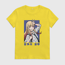 Футболка хлопковая женская Китагава, цвет: желтый