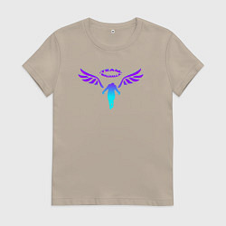 Футболка хлопковая женская WALHALLA TEAM NEON LOGO ТОКИЙСКИЕ МСТИТЕЛИ, цвет: миндальный