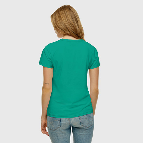 Женская футболка Бешеный кролик и осьминог / Зеленый – фото 4