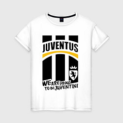 Футболка хлопковая женская Juventus Ювентус, цвет: белый