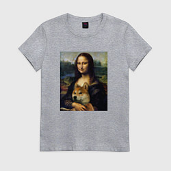 Женская футболка Shiba Inu Mona Lisa