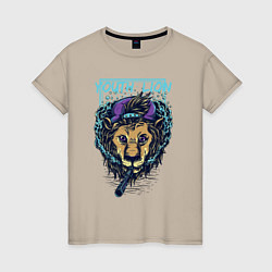 Женская футболка Юный лев