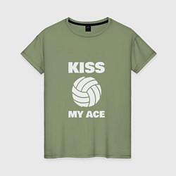 Футболка хлопковая женская Kiss - My Ace, цвет: авокадо