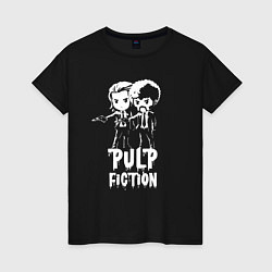 Футболка хлопковая женская Pulp Fiction Hype, цвет: черный