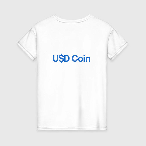Женская футболка Криптовалюта УСД Коин с тигром / Белый – фото 2