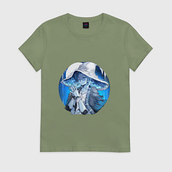 Футболка хлопковая женская Ведьма Ренни, цвет: авокадо