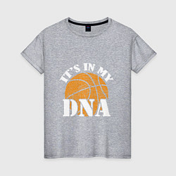 Футболка хлопковая женская ДНК Баскетбол, цвет: меланж