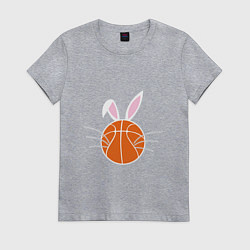 Футболка хлопковая женская Basketball Bunny, цвет: меланж