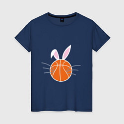 Футболка хлопковая женская Basketball Bunny, цвет: тёмно-синий