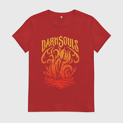 Футболка хлопковая женская Одухотворенное Пламя, цвет: красный