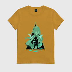 Футболка хлопковая женская Геншин Impact SucroseСахароза, цвет: горчичный