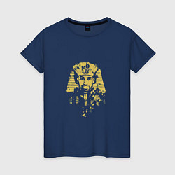 Футболка хлопковая женская Салах - Фараон, цвет: тёмно-синий