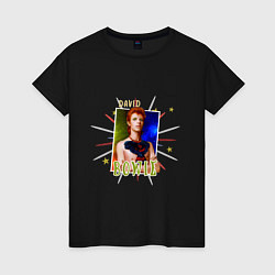 Женская футболка David Bowie ожерелье бусы и перья