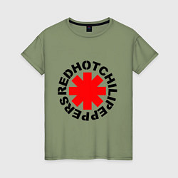 Футболка хлопковая женская Peppers logo, цвет: авокадо