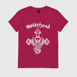 Футболка хлопковая женская Motorhead lemmy, цвет: маджента