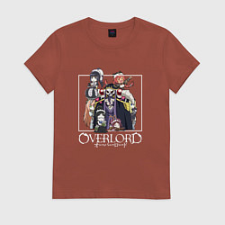 Футболка хлопковая женская Оверлорд Overlord, цвет: кирпичный