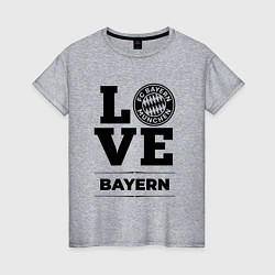 Футболка хлопковая женская Bayern Love Классика, цвет: меланж