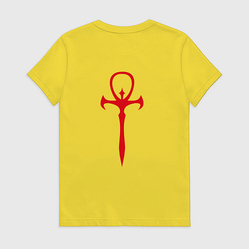 Женская футболка The Masquerade Bloodhunt Red Emblem спина / Желтый – фото 2