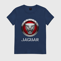 Футболка хлопковая женская JAGUAR Jaguar, цвет: тёмно-синий