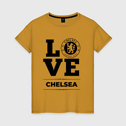 Футболка хлопковая женская Chelsea Love Классика, цвет: горчичный