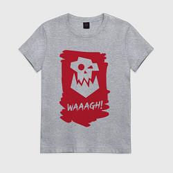 Футболка хлопковая женская Орочий Вааагх! Горка и Морка, цвет: меланж