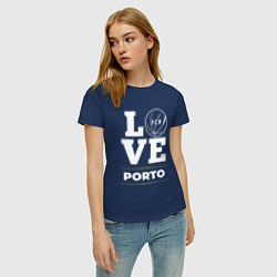 Футболка хлопковая женская Porto Love Classic, цвет: тёмно-синий — фото 2
