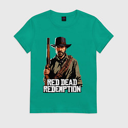 Футболка хлопковая женская Arthur Morgan, цвет: зеленый