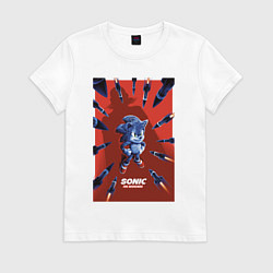 Футболка хлопковая женская The hedgehog, цвет: белый