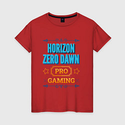 Футболка хлопковая женская Игра Horizon Zero Dawn PRO Gaming, цвет: красный