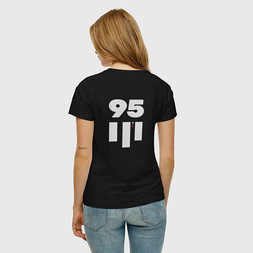 Женская футболка 95 регион Чечня / Черный – фото 4