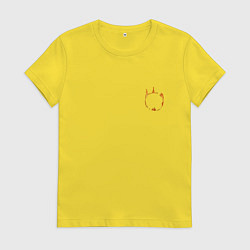 Футболка хлопковая женская Dark Souls Знак Тьмы Мини, цвет: желтый
