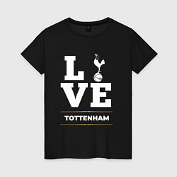 Футболка хлопковая женская Tottenham Love Classic, цвет: черный