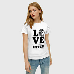 Футболка хлопковая женская Inter Love Классика, цвет: белый — фото 2