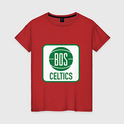 Футболка хлопковая женская Bos Celtics, цвет: красный