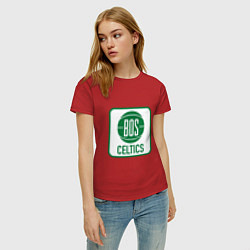 Футболка хлопковая женская Bos Celtics, цвет: красный — фото 2