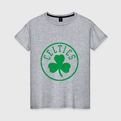 Футболка хлопковая женская Celtics - Селтикс, цвет: меланж