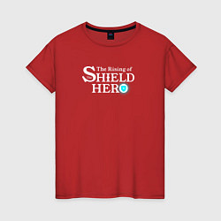 Футболка хлопковая женская The Rising of the Shield Hero logo white color, цвет: красный