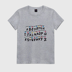 Женская футболка STRANGER THINGS ALPHABET