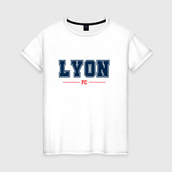 Футболка хлопковая женская Lyon FC Classic, цвет: белый