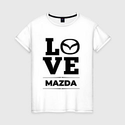 Футболка хлопковая женская Mazda Love Classic, цвет: белый