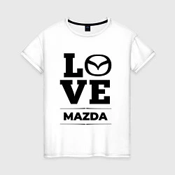 Футболка хлопковая женская Mazda Love Classic, цвет: белый