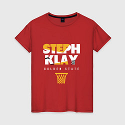 Футболка хлопковая женская Steph & Klay, цвет: красный