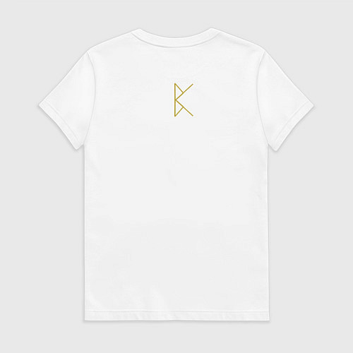 Женская футболка Руническая вязь - Оккультизм / Белый – фото 2