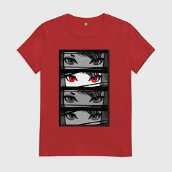 Футболка хлопковая женская Вгляд, цвет: красный