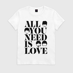 Женская футболка ALL YOU NEED IS LOVE THE BEATLES
