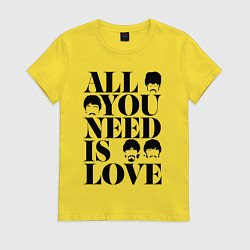 Женская футболка ALL YOU NEED IS LOVE THE BEATLES